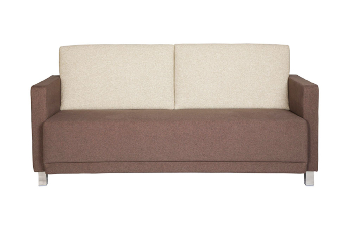 flora three seater sofa- combination of beige & dark brown colour